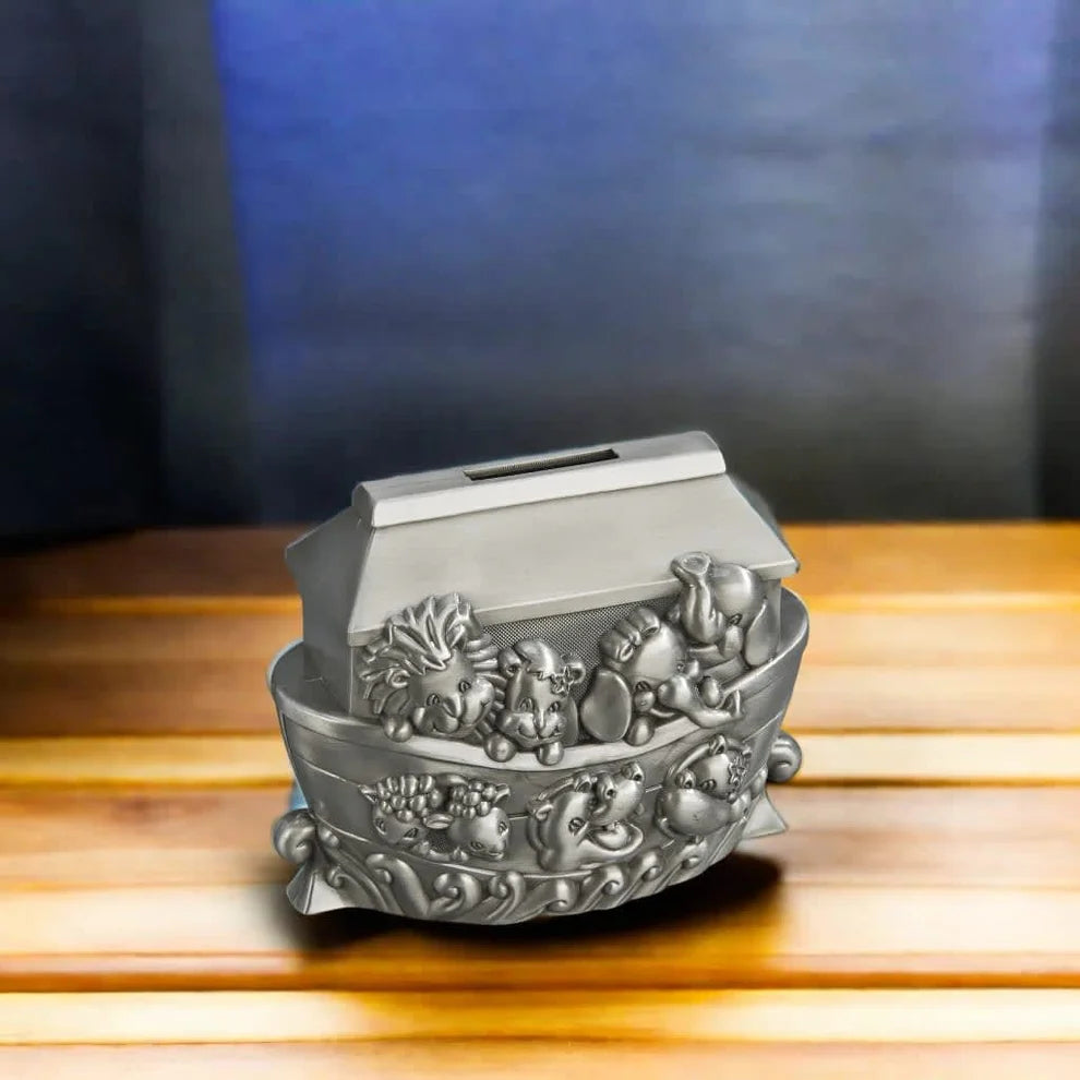 Noah’s Ark Engraved Coin Bank | Adorable Baby Keepsake