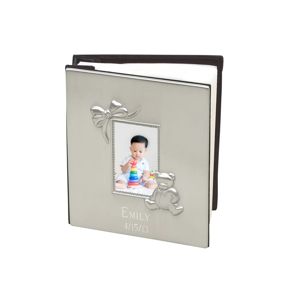 Engraved Matte Baby Photo Album | Elegant Keepsake Gift