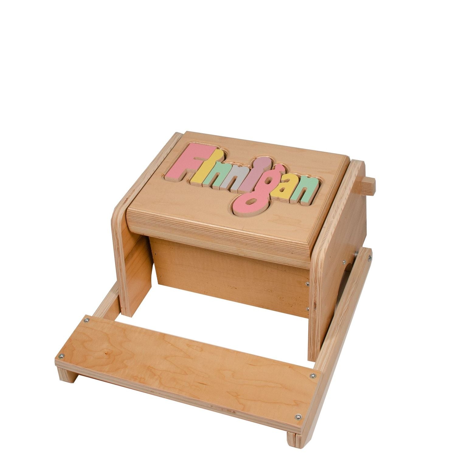 Customizable Maple Puzzle Chair and Stool – Personalize for Kids