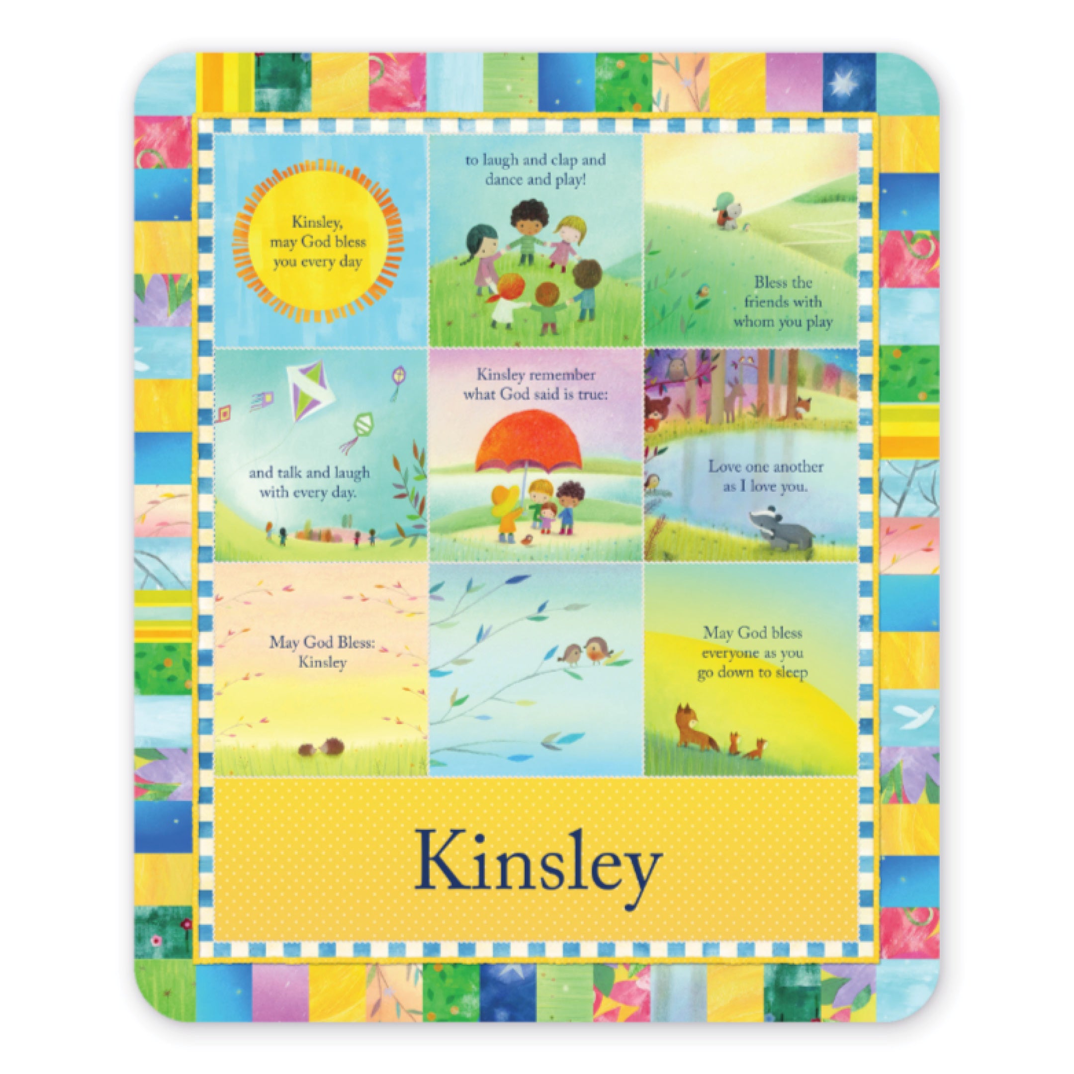 Blessings Personalized Baby Blanket – Quilted