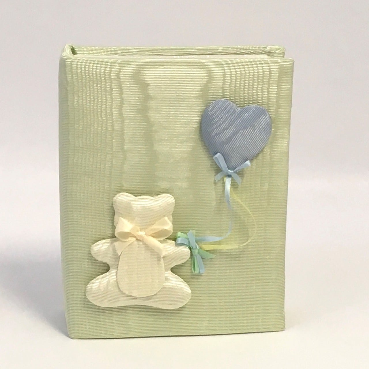 Custom Made Baby Hardbound Photo Album in Moiré with Bear & Balloons - Small Pic2
