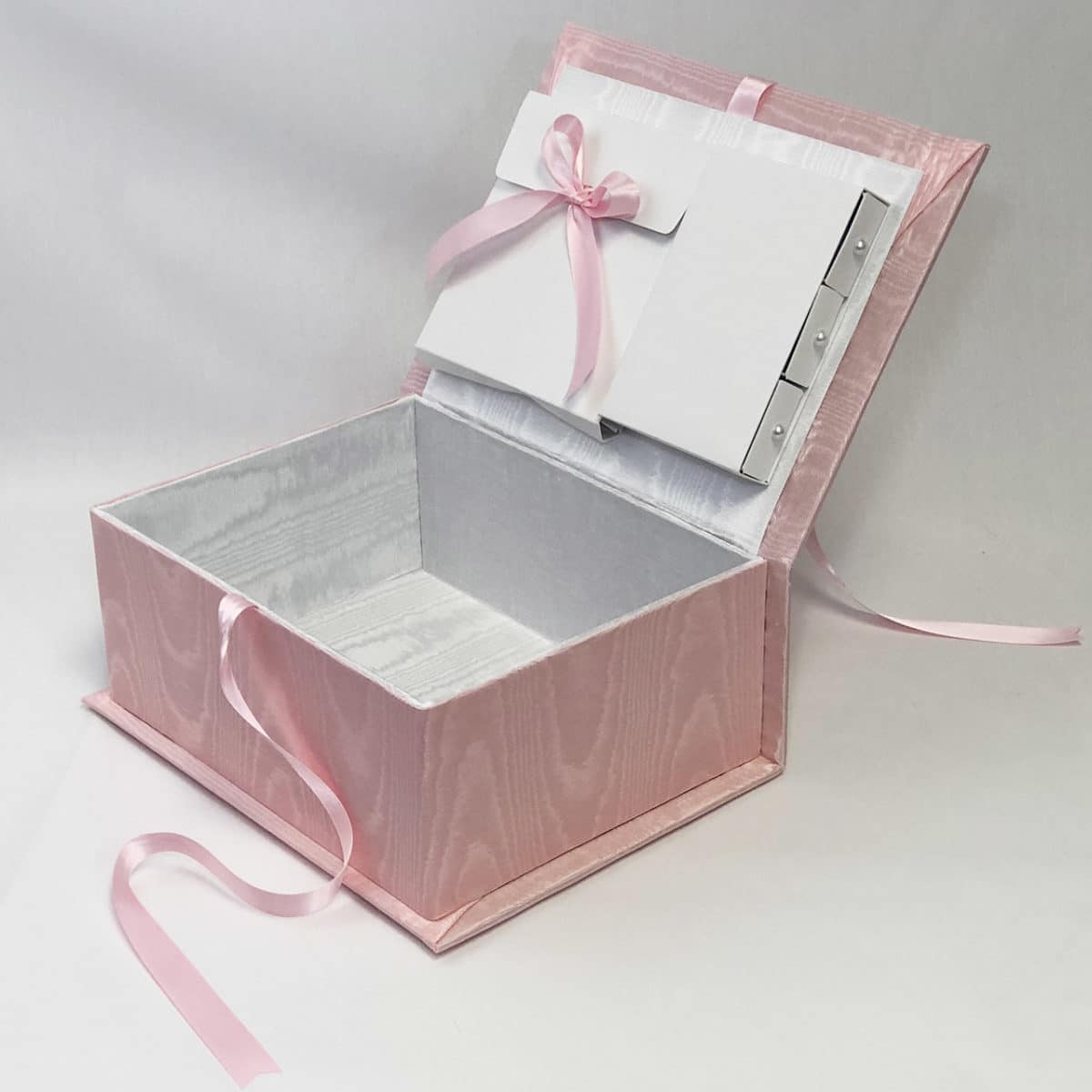 Custom Made Baby Memory/Keepsake Box in Moiré with Ballerina Tutu - Medium Pic2