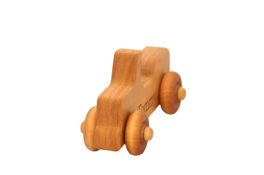 Handmade All-Natural Wooden Toy Car - Personalized