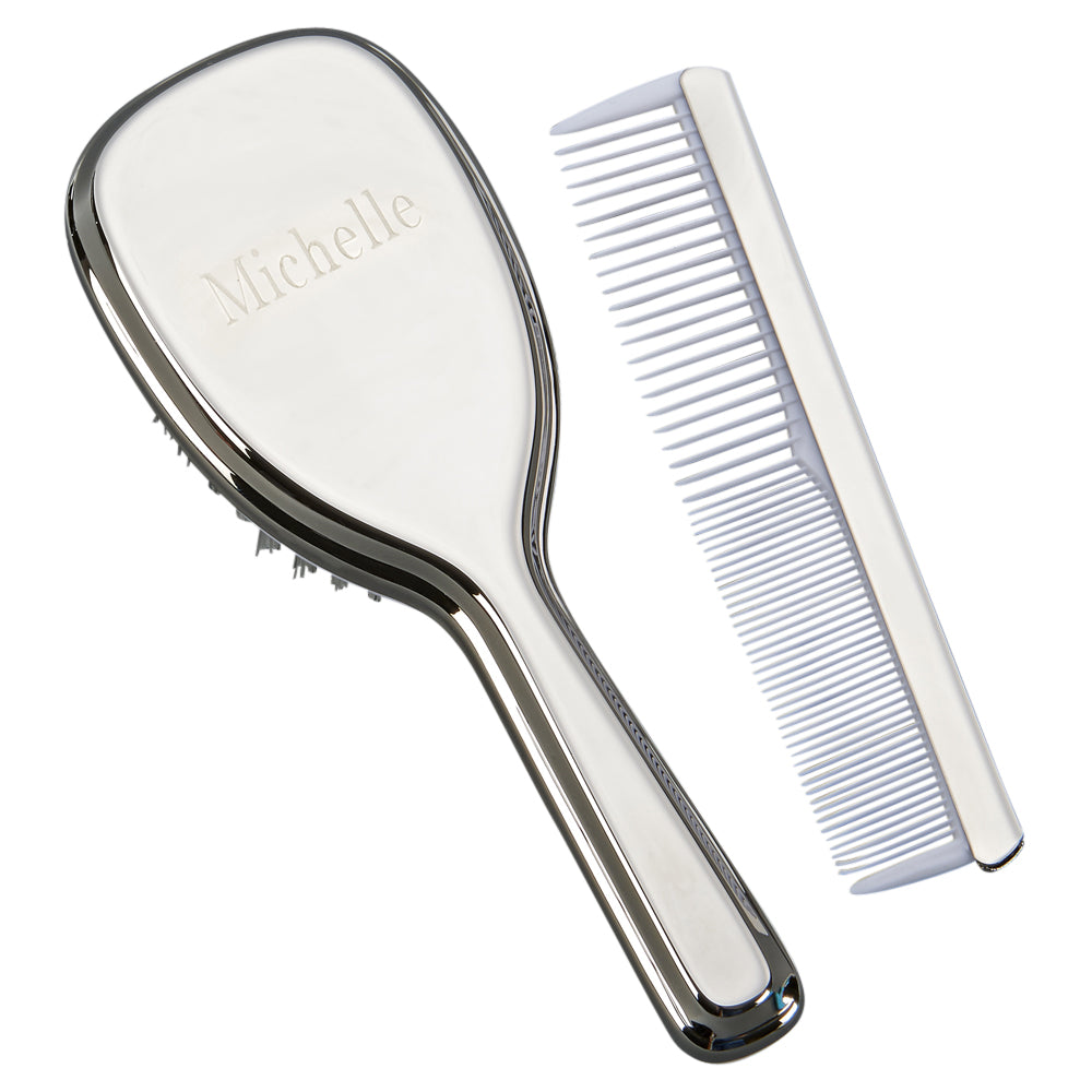 Engraved Baby/children's Comb and Brush Set