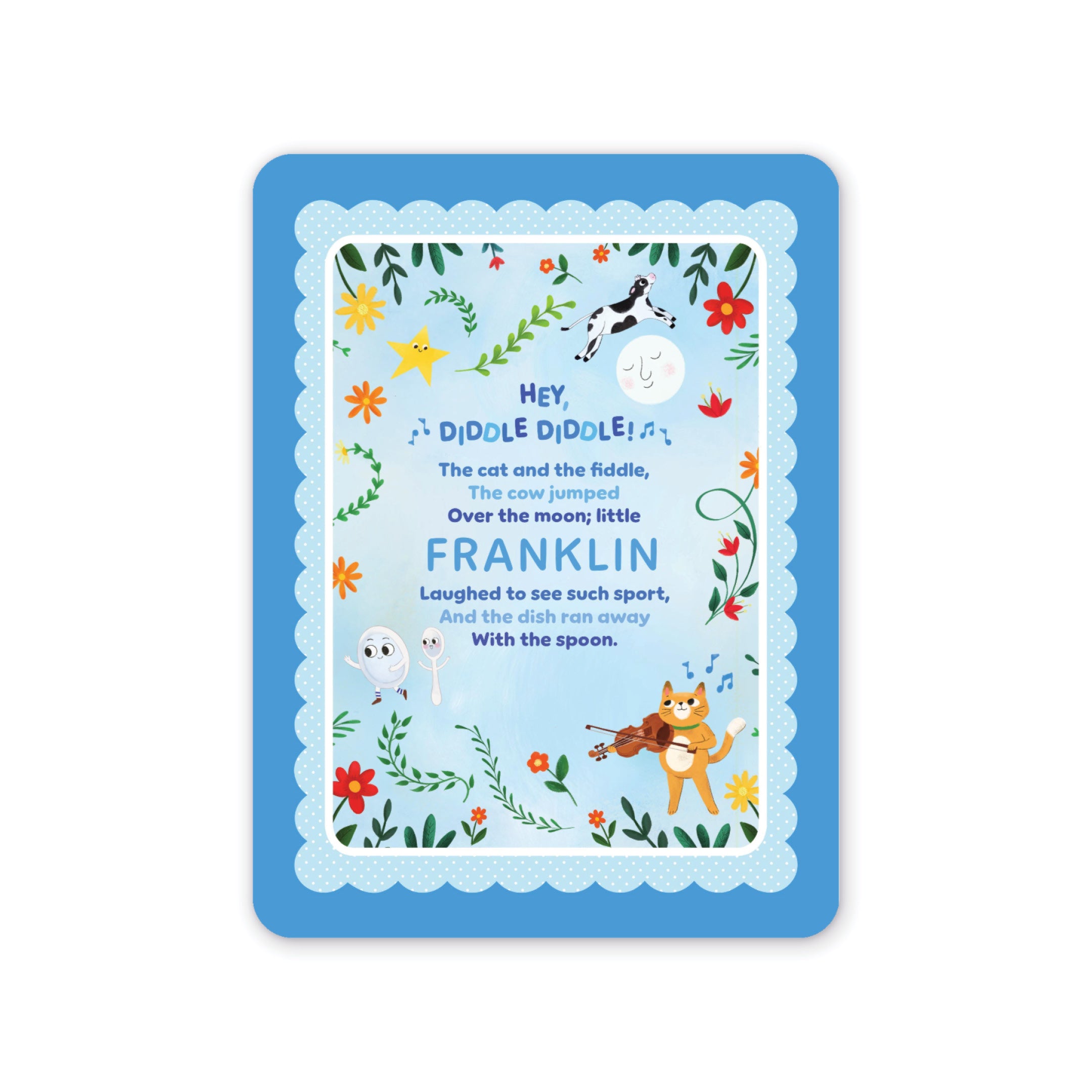 My Very Own Nursery Rhyme Personalized Baby Blanket – Quilted