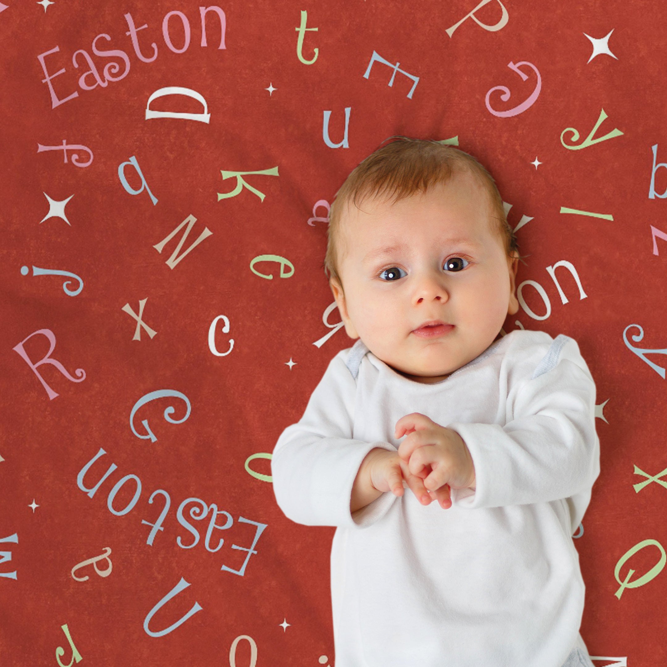 Name Toss Personalized Baby Blanket – Sherpa pic2