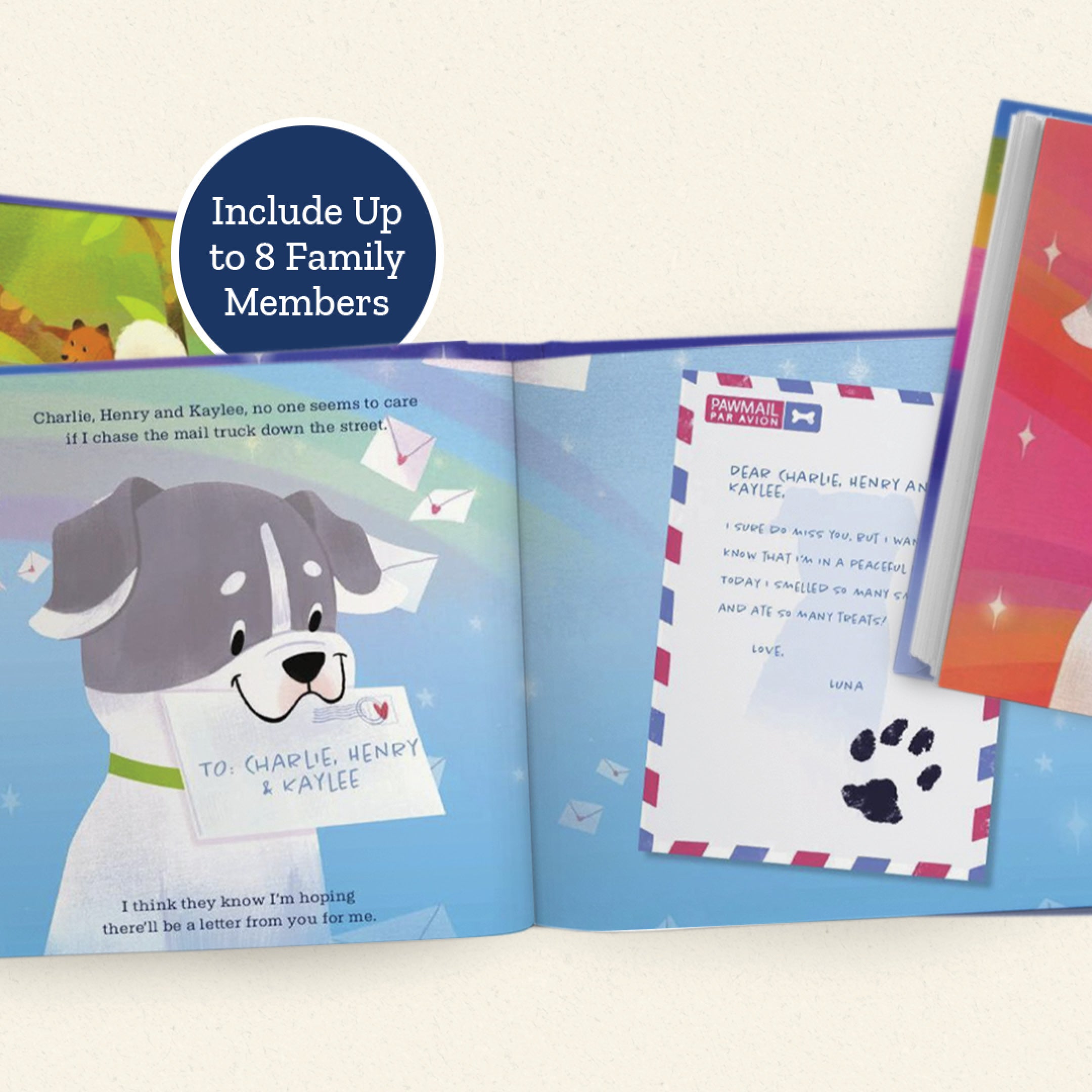 Children's book with a dog illustration on the cover