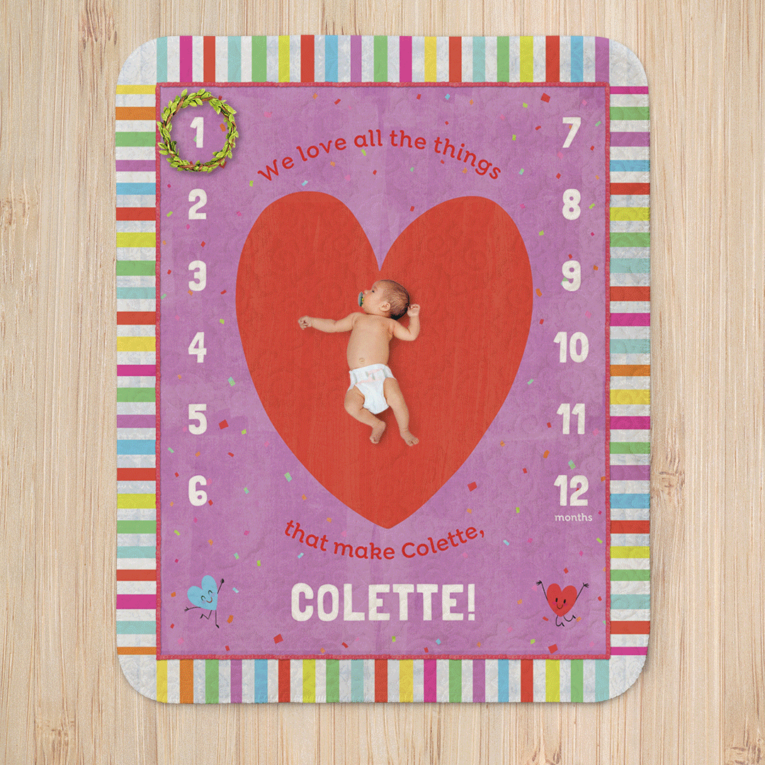 Reasons Why We Love You Personalized Baby Milestone Blanket β Quilted