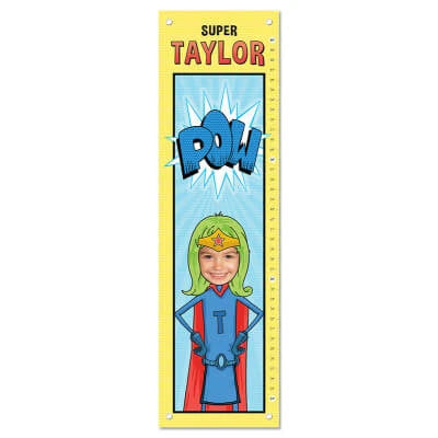 Super Hero Personalized Growth Chart