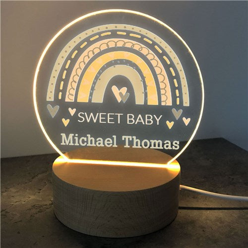 Sweet Baby Rainbow Night Light - Personalized