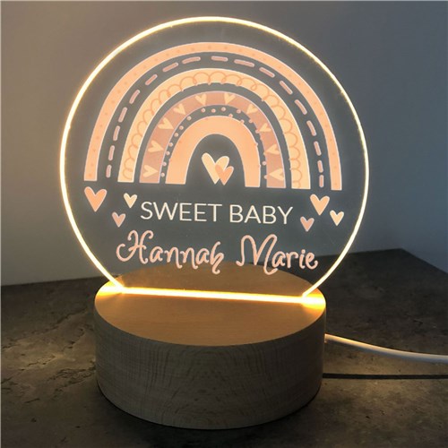 Sweet Baby Rainbow Night Light - Personalized