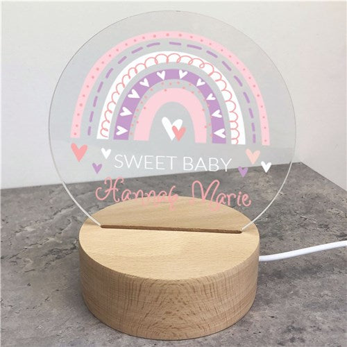 Sweet Baby Rainbow Night Light - Personalized