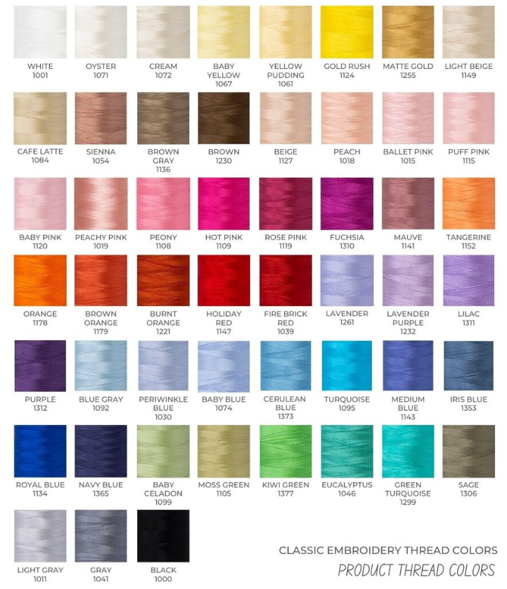 Thread colors for embroidery 7