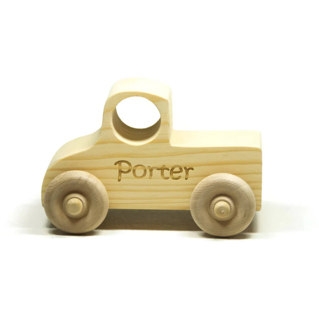 Wooden Toy Truck - Pickup Truck - Personalized - Handmade Montessori Toy