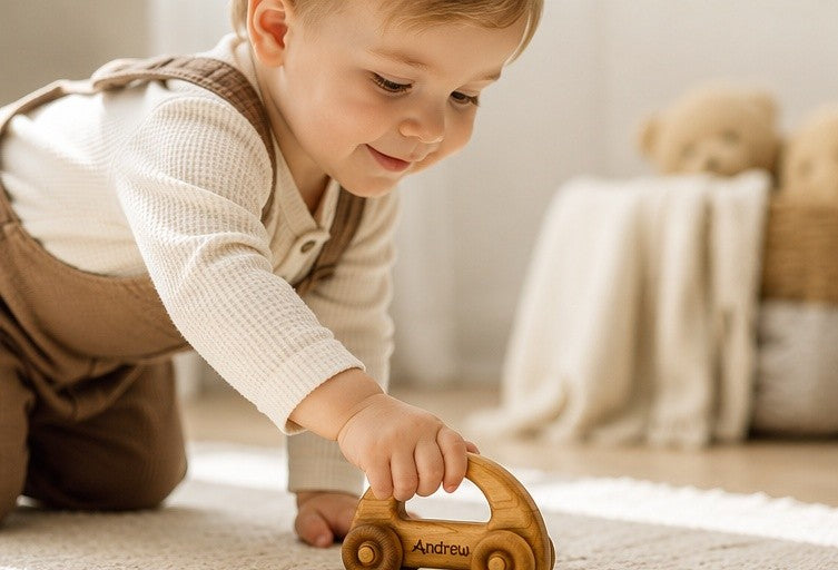 Wooden Toy Car - Personalized - Handmade Montessori Toy