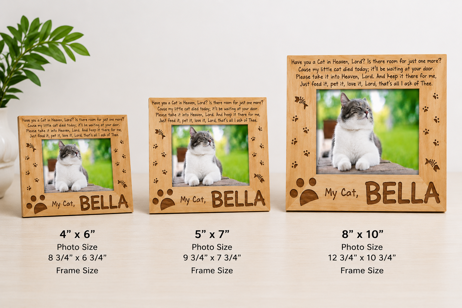 Have You a Cat in Heaven Wood Picture Frame
