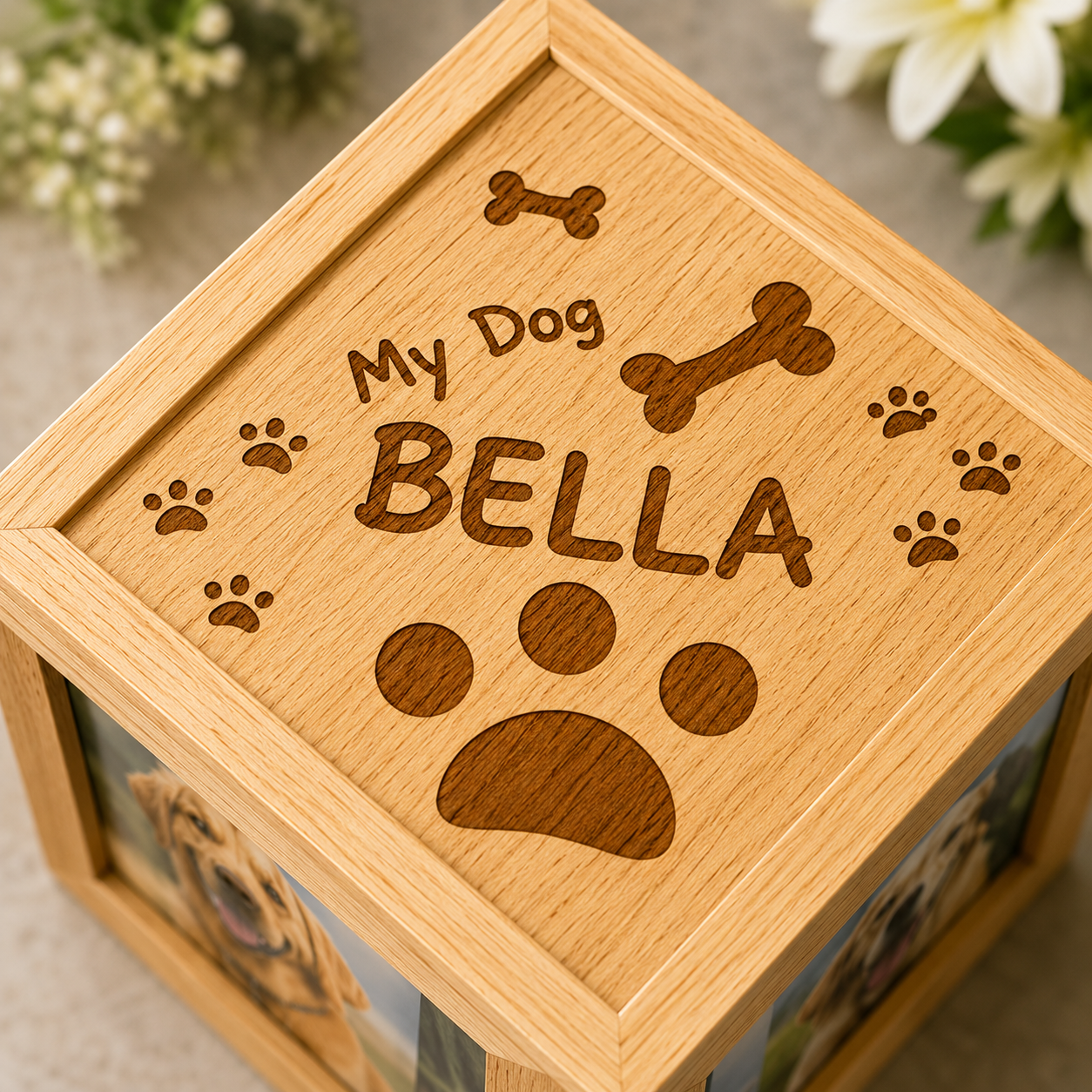 Engraved My Dog Photo Cube