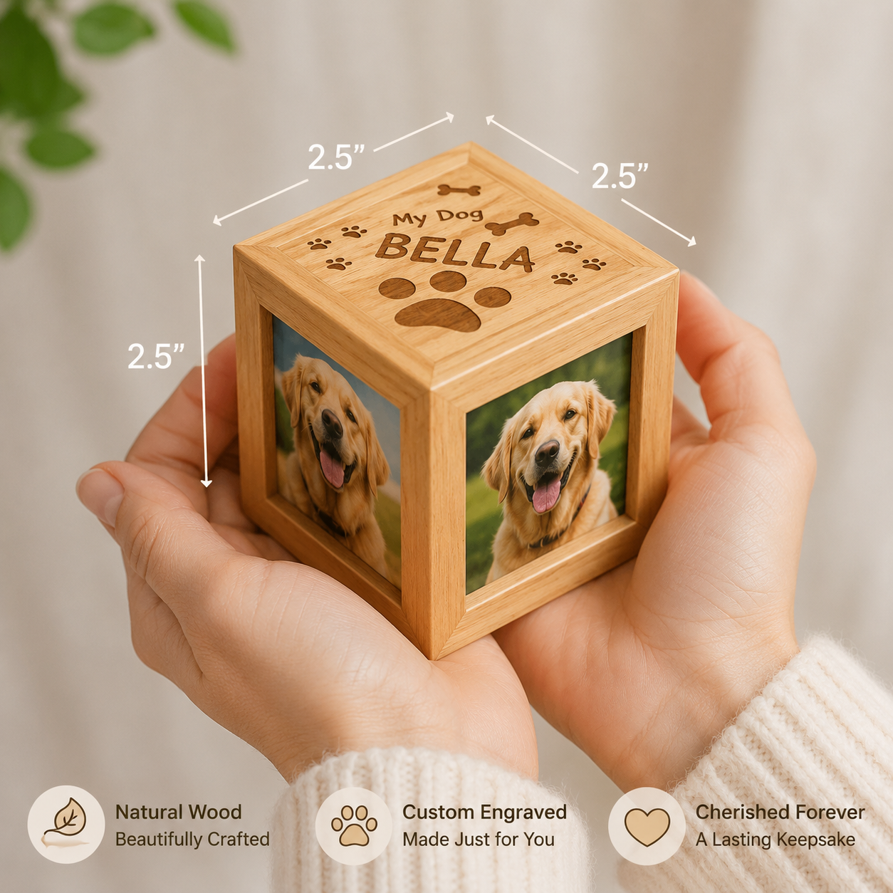 Engraved My Dog Photo Cube