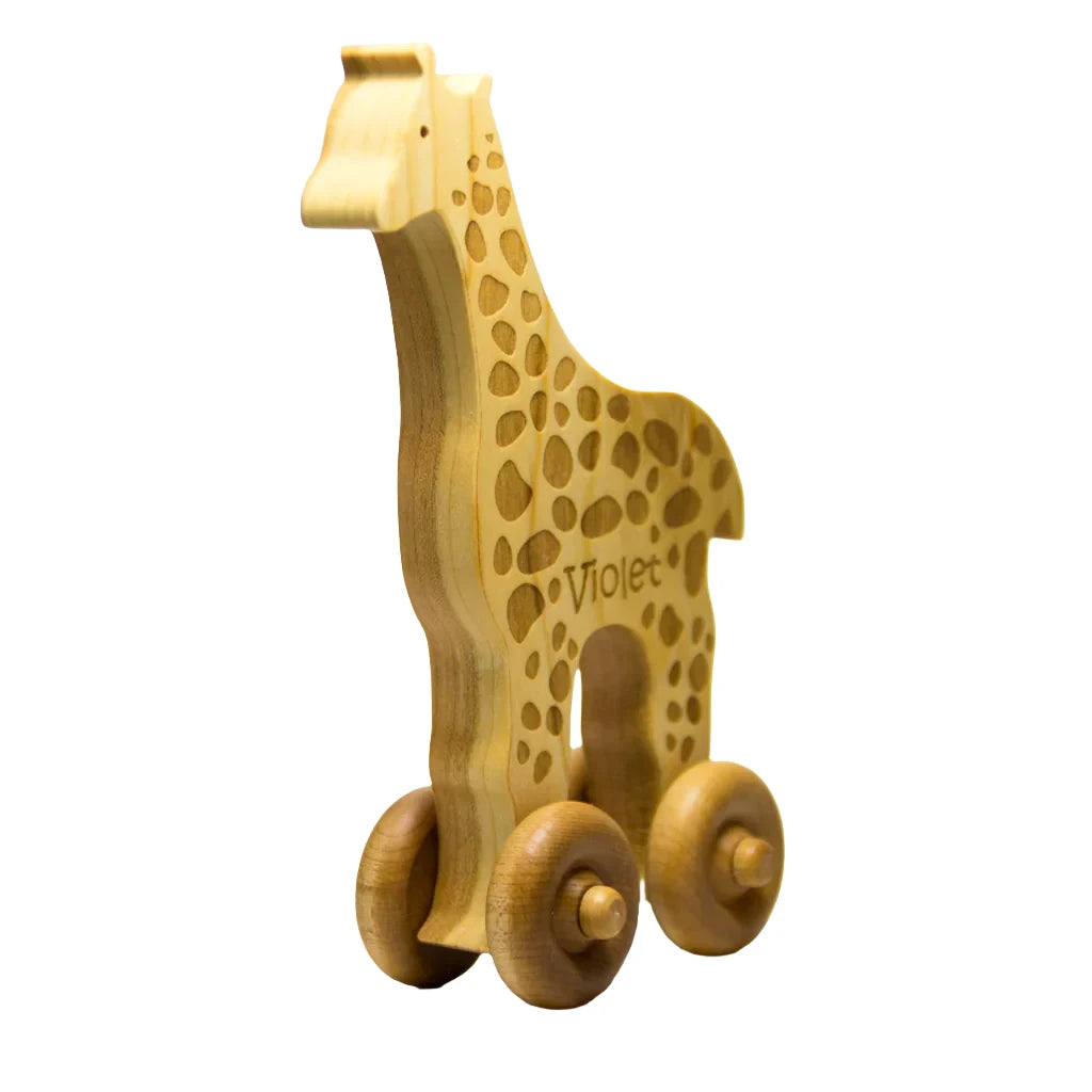 Wooden Toy Giraffe Car -3