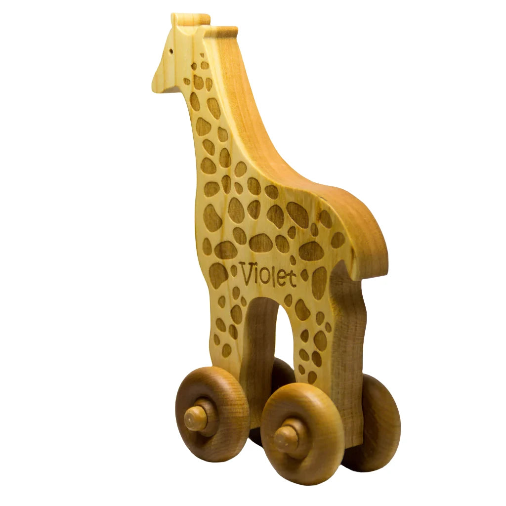 Wooden Toy Giraffe Car -4