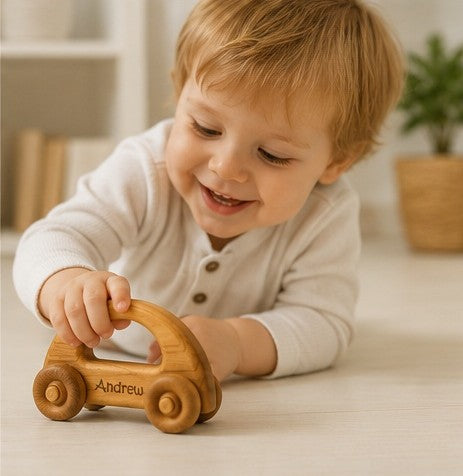 Wooden Toy Car - Personalized - Handmade Montessori Toy