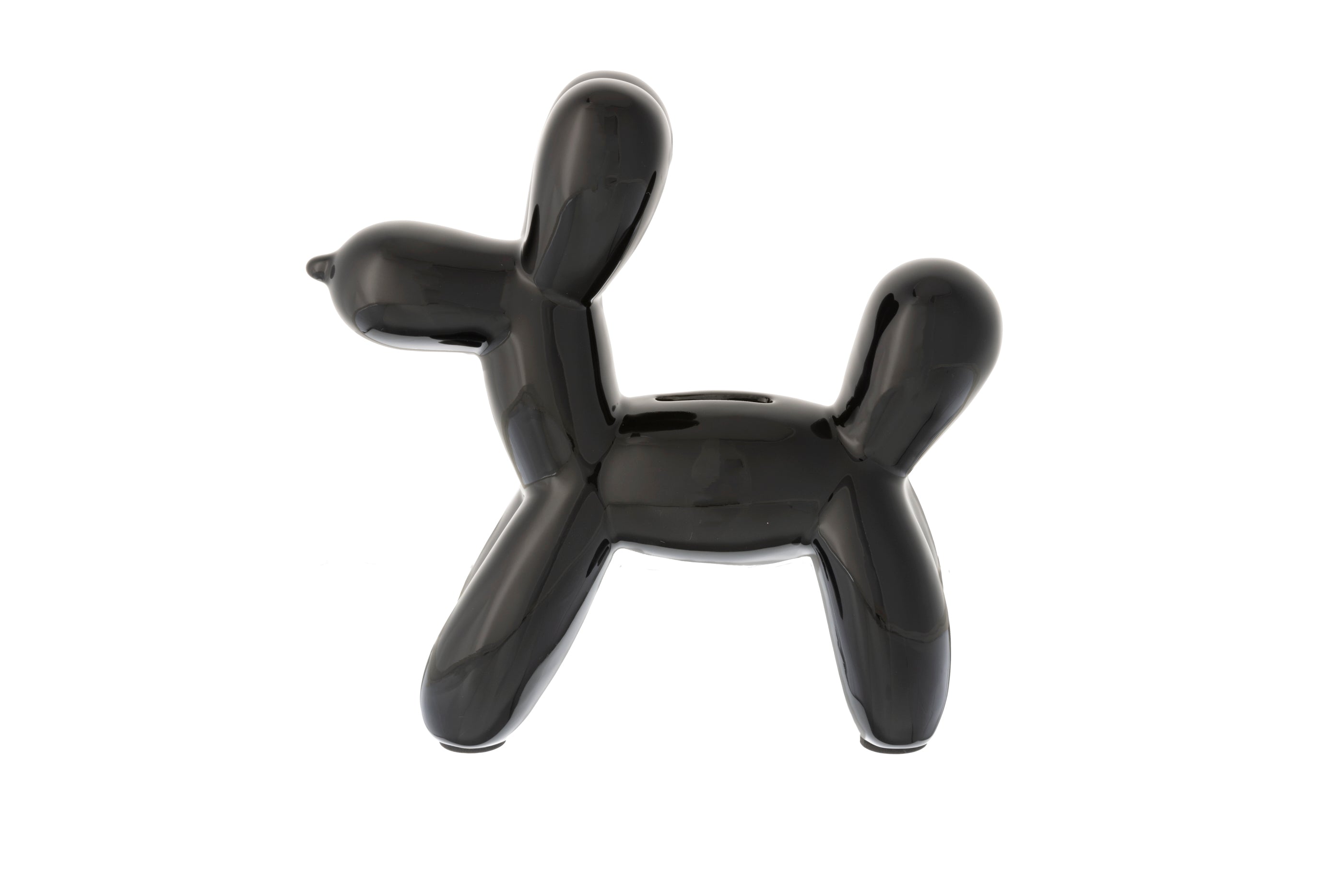 Engravable Balloon Dog Bank Black