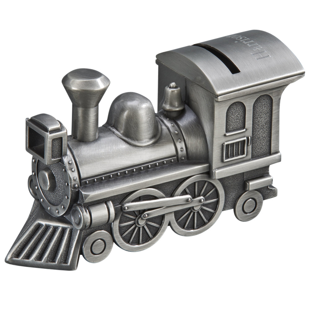 Engravable Train Coin/Piggy Bank with Matte Finish