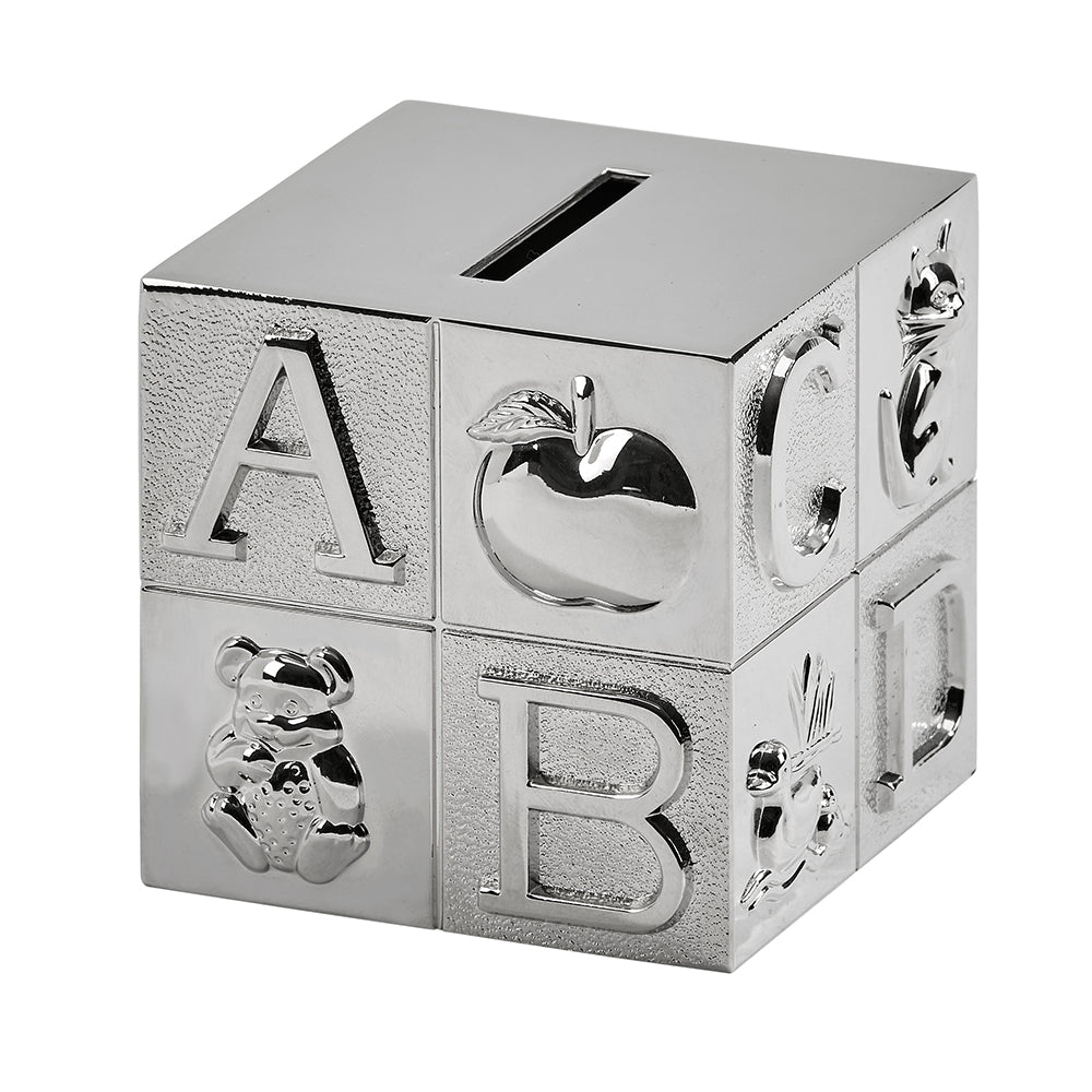 Engravable Large Block Coin/Piggy Bank with Polished Finish