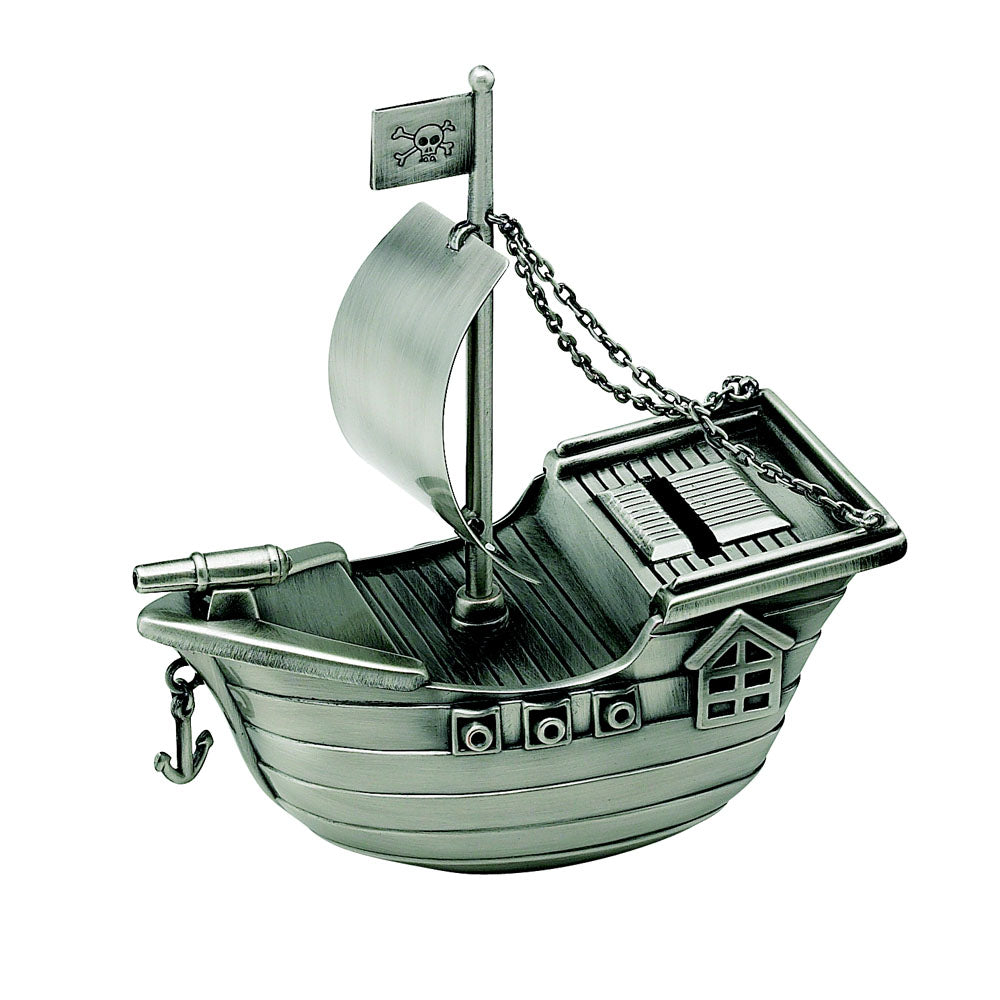 Engravable Pirate Ship Coin/Piggy Bank