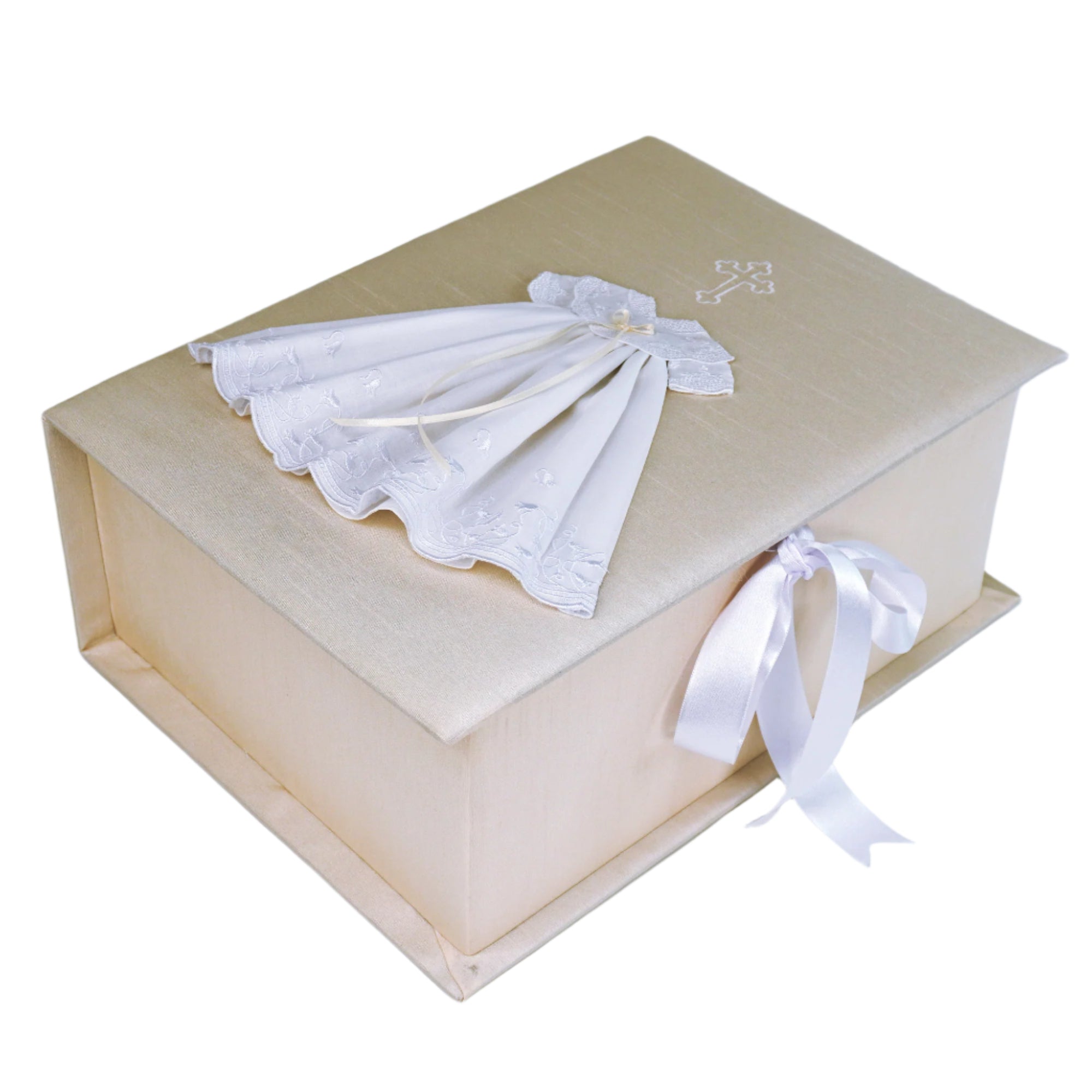 Custom Made Baby Swiss Batiste Dress Baptism/Christening Memory/Keepsake Box - Medium Pic1