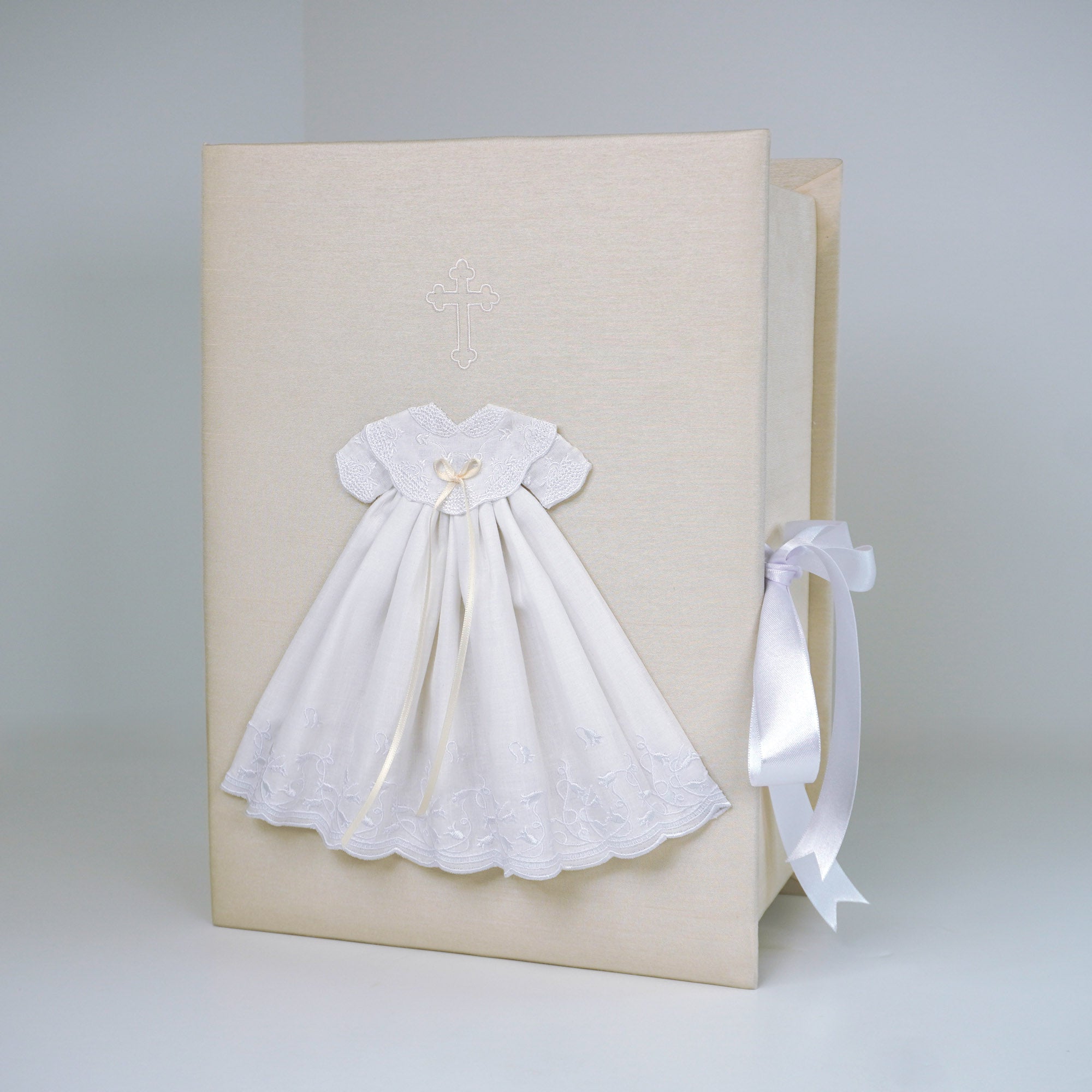 Custom Made Baby Swiss Batiste Dress Baptism/Christening Memory/Keepsake Box - Medium Pic2