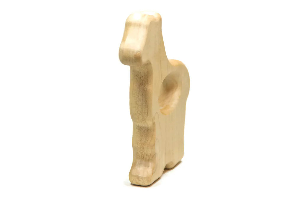 All-Natural Personalized Wooden Baby Toy Rattle - Giraffe