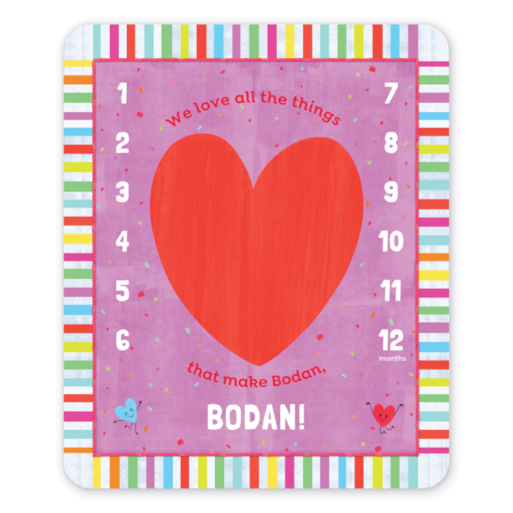 Reasons Why We Love You Personalized Baby Milestone Blanket – Quilted pic2