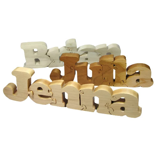 Wooden Name Puzzle - Personalized Baby Gift Name Puzzle, Wooden Letter Puzzle, Personalized Gift - Handmade