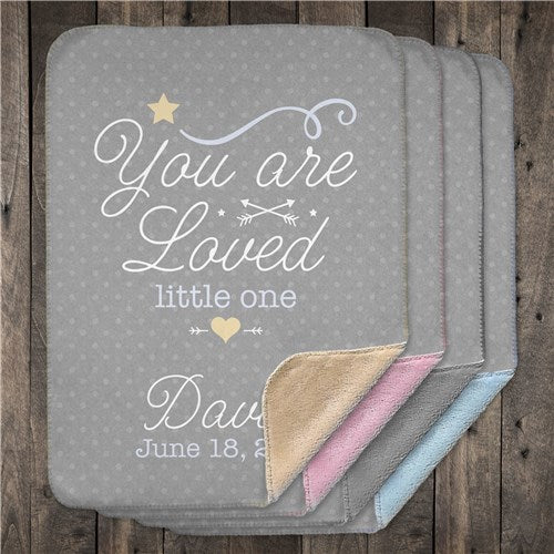 You are Loved Sherpa Baby Blanket - Personalized