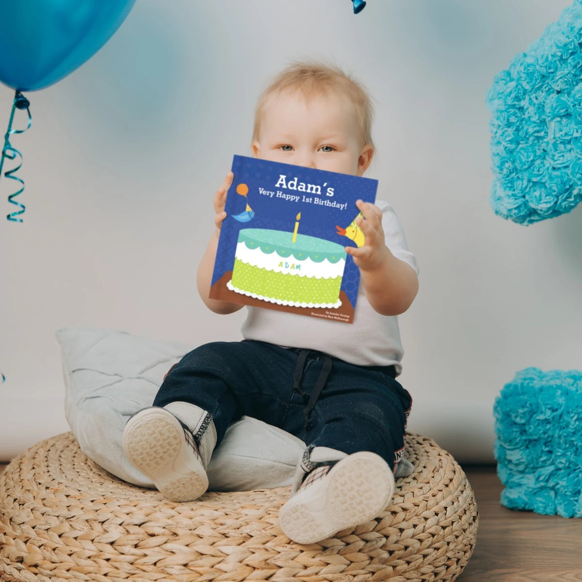 Baby Boy's First (1st) Birthday Personalized Board Book