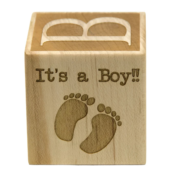 Wooden Baby Block - 2” Personalized - 4