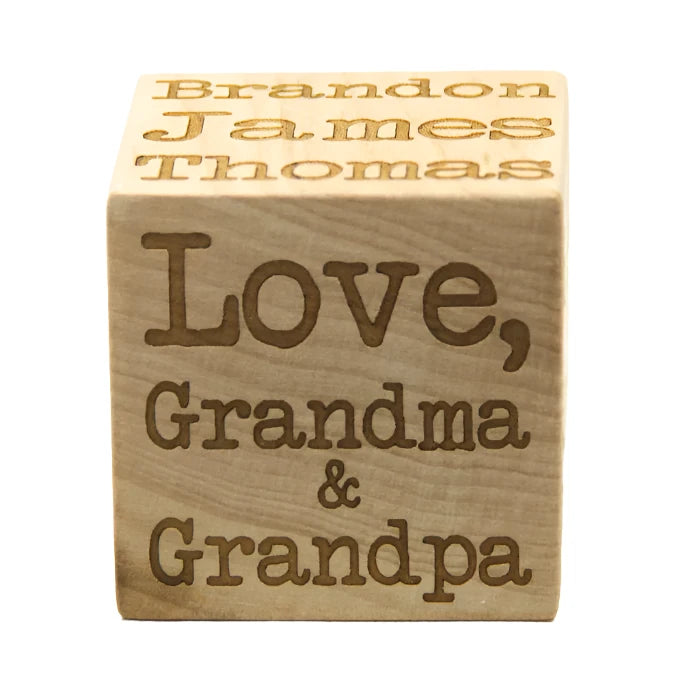 Wooden Baby Block - 2” Personalized - 5