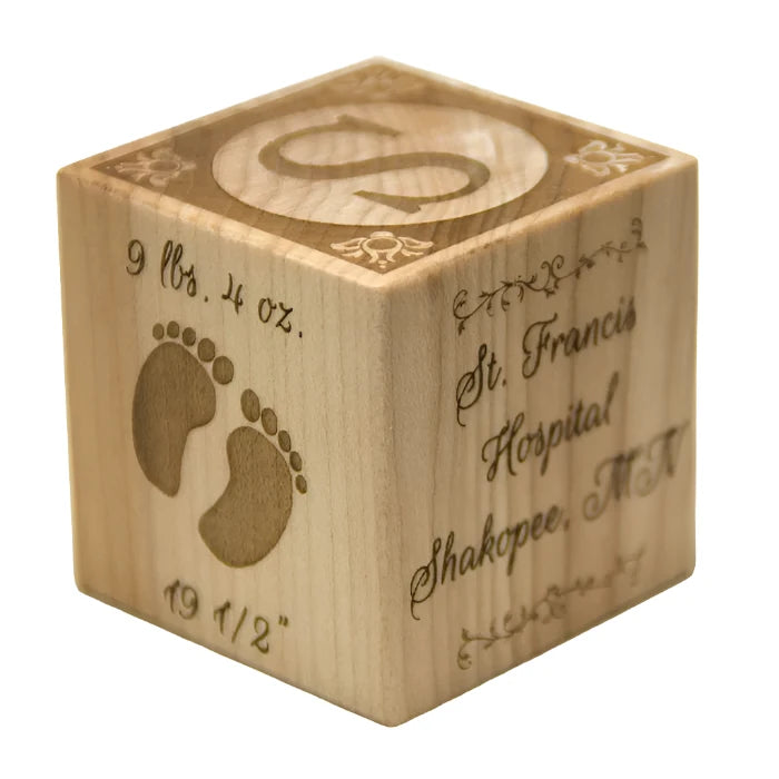 Wooden Baby Block - 2”-4