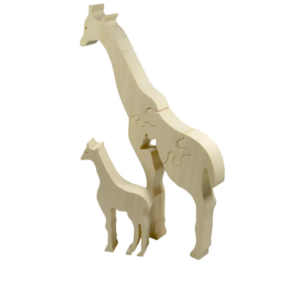 Wooden Animal Puzzle - Giraffe - 4