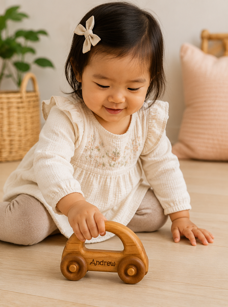 Wooden Toy Car - Personalized - Handmade Montessori Toy