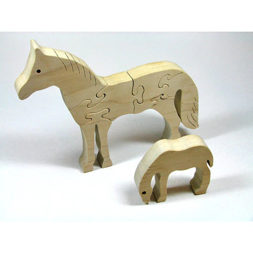 Handmade Wooden Animal Puzzle - Horse -3