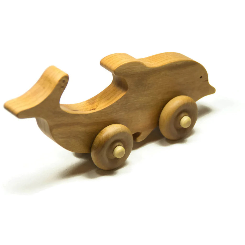 Wooden Toy Car - Dolphin - Personalized - Handmade Montessori Toy